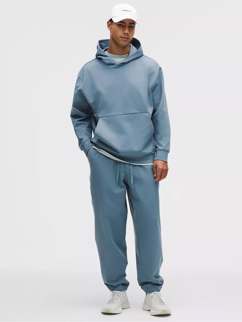 Lululemon Heavyweight Soft Jersey Relaxed-Fit Jogger Tall Steel Blue Men’s L NWT - Picture 1 of 11